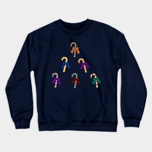 Candy canes pyramid Crewneck Sweatshirt